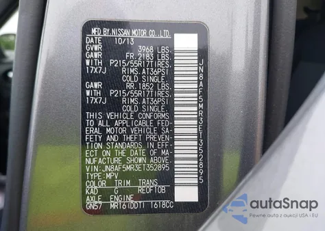 2014 Nissan Juke S z USA, uszkodzony, nr VIN JN8AF5MR3ET352895